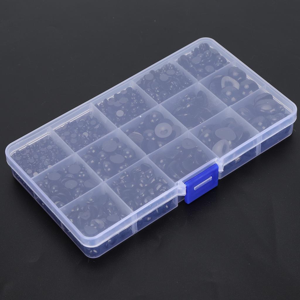 2575Pcs Plastic Eyes and Noses Pack     Craft Kit Set with A Storage Box for Toy Doll