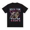 Rizz Em with The Tism Autism Racoon T Shirt Summer Casual Fashion Short Sleeve T Shirts Unisex Womens Cotton Oversized Tshirts
