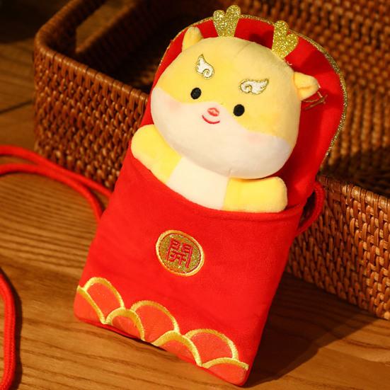 Envelope Shoulder Bag Pp Cotton Filled Dragon Doll Women Kids Plush Messenger Crossbody