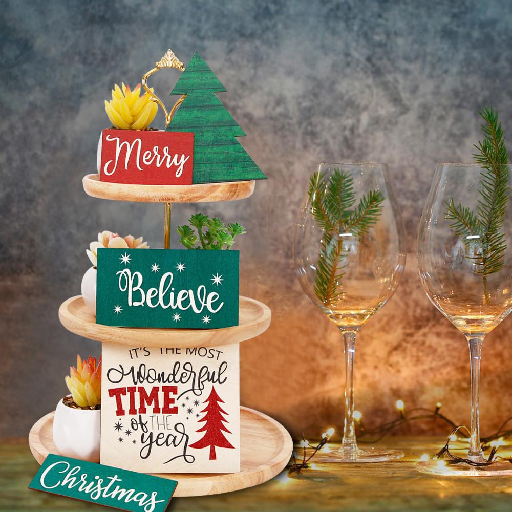 Day Festive Valentines Wooden Tray Signs With Playful Themes For Home Styling
