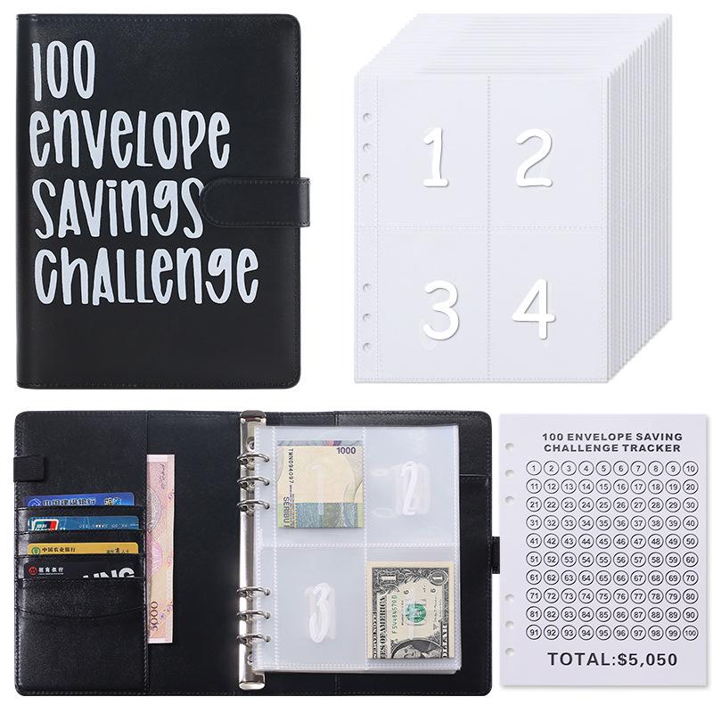 A5 Couple's 100-Day Savings Notebook with Insertable Binder