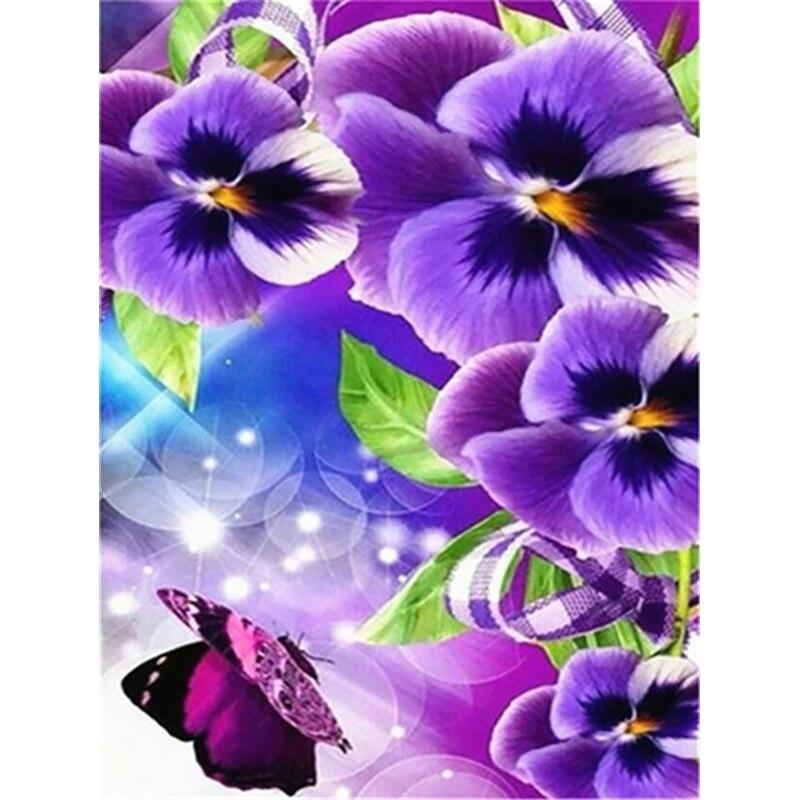 New 5D DIY Animal Diamond Painting Flower Diamond Embroidery Scenery Cross Stitch Crafts Full Round Drill Home Decor Gift