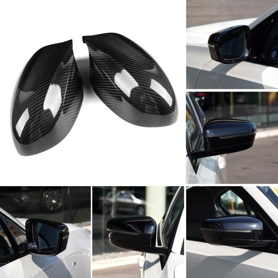 Buy 2Pcs Side Mirror Cap Replacement Anti Scratch Carbon Fiber at