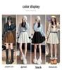 Women's Petite High Waist Knitted A-line Pleated Umbrella Skirt for Autumn and Winter