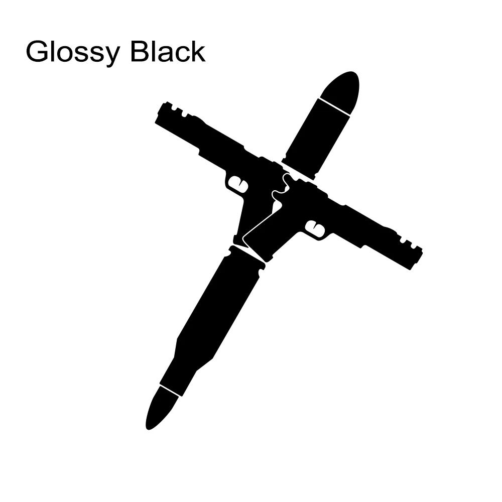 

Cross Gun Bullet Sticker Car Door Side Body Sticker Truck Bumper Window Vinyl Decal Jesus Christ Crucifix Waterproof Decoration