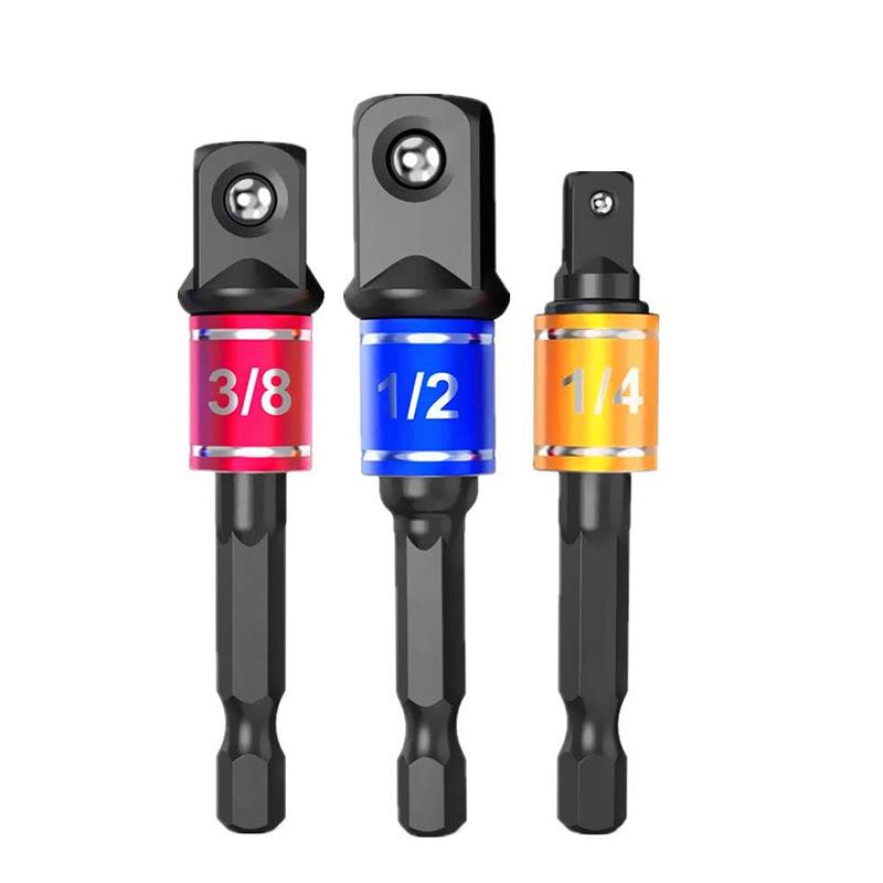 Hex Handle To Square Rod Drill & Wrench Connector Set