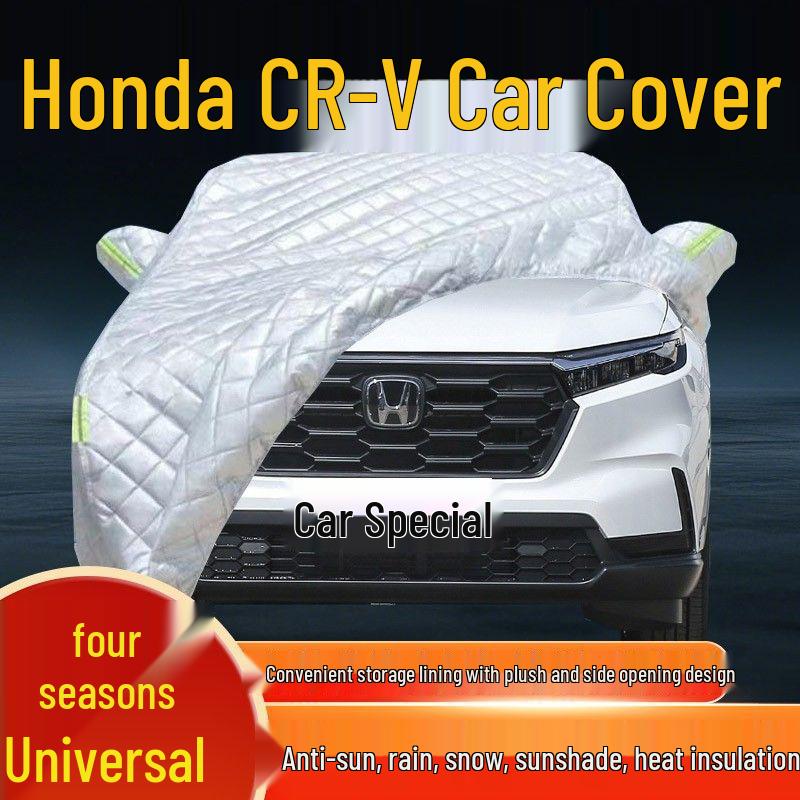 Housse de voiture matelassée en coton toutes saisons pour Honda CR-V: Protection contre la grêle, le soleil, le gel et la neige.