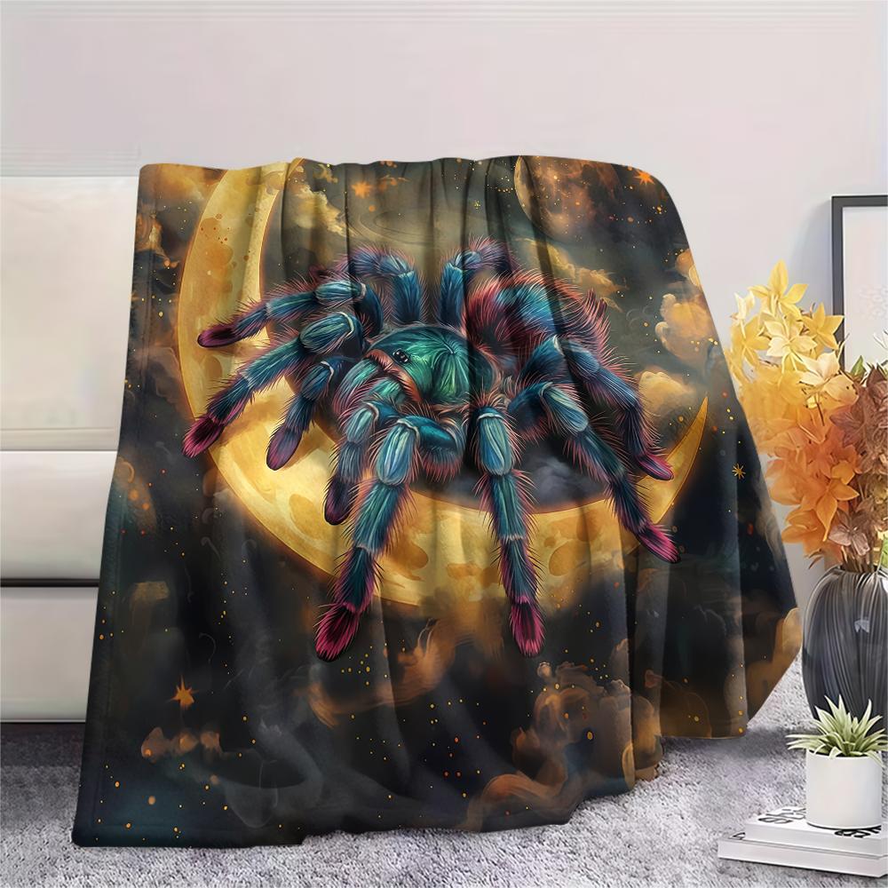Animals Sleeping Clouds Moon Print Flannel Blanket,High Quality Comfortable for All Seasons,Home Decor,Warmth and Comfort,Perfect for Christmas Gifts