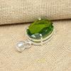 Peridot Elegant Ädelsten 925 Sterlingsilver Handgjorda Smycken Hänge Förlovningspresent