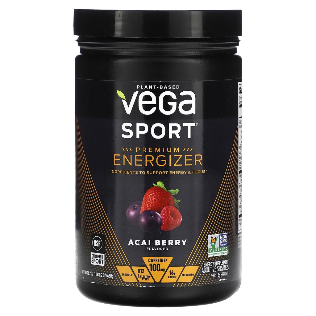 Vega, Sport, plant-based premium energizer, acai berry, 460g (16.2oz)