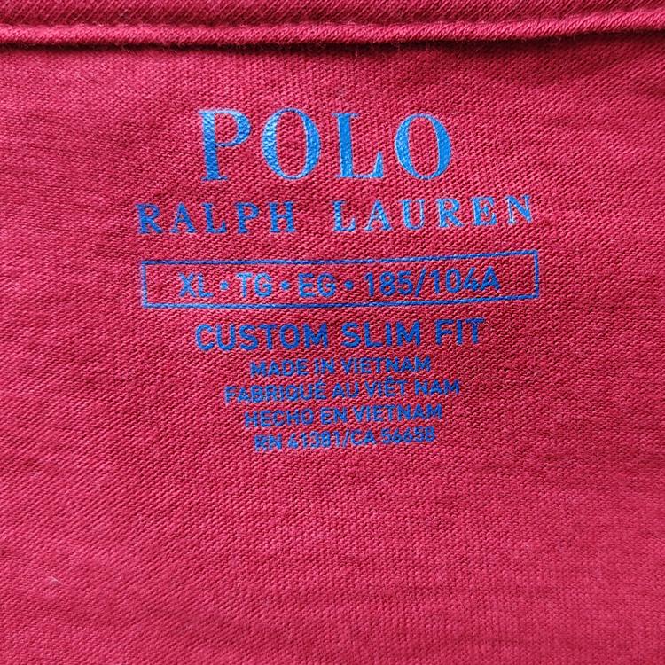 Polo Ralph Lauren Logo Letter Print Crew Neck Short Sleeve T-Shirt Men Tops Red 710791101-004