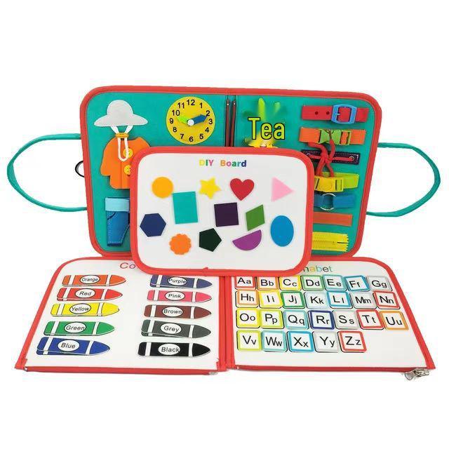 Felt Busy Board Educational Toy for Toddlers - Early Learning and Teaching Aid