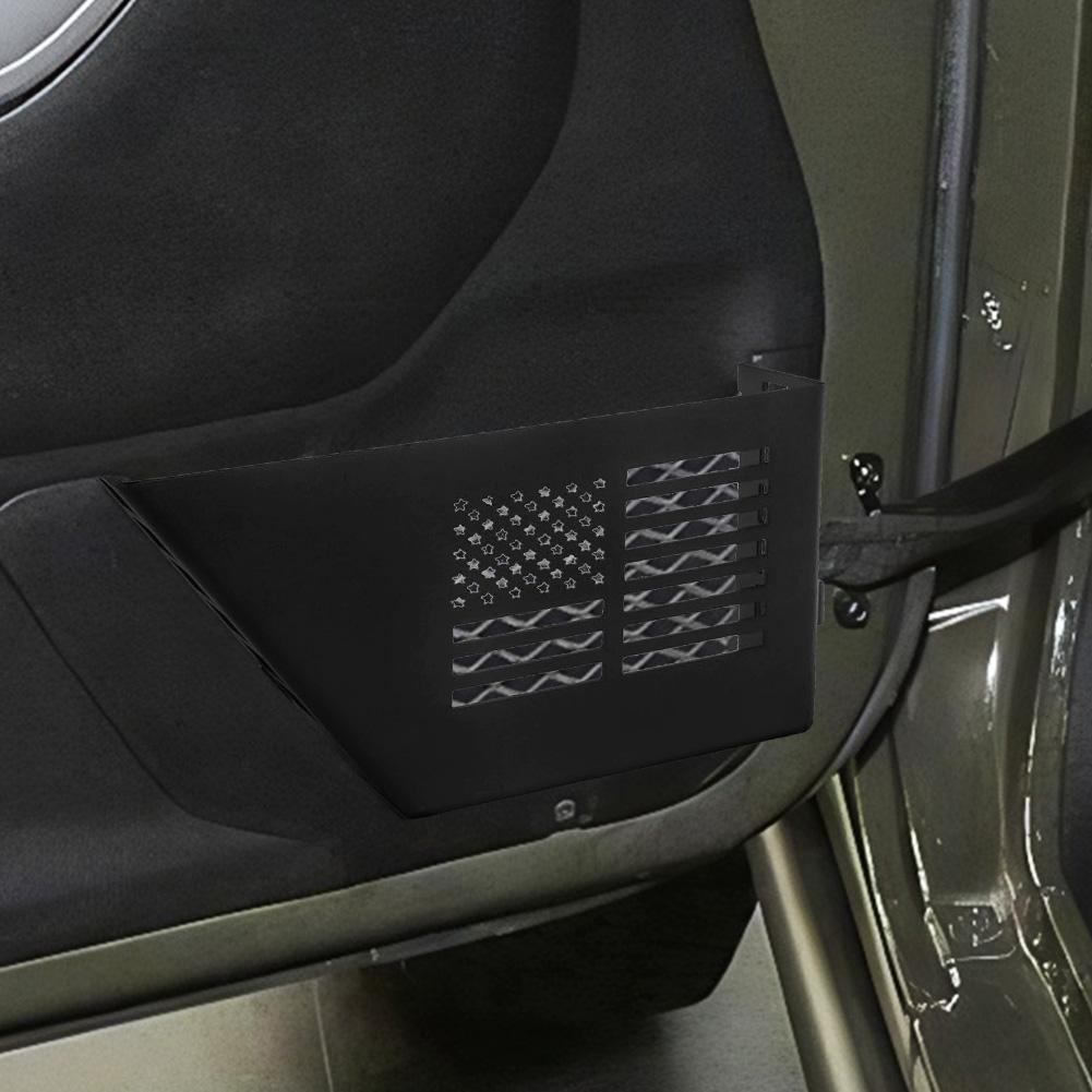 2Pcs Metal Front Door Storage Box Wear Resist Door Side Insert Organizer Door Storage Pockets for 2007-2018 Jeep Wrangler