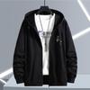 Sudadera con capucha de algodón con cremallera para hombre talla grande 2025: Ropa deportiva casual de manga larga para primavera y otoño