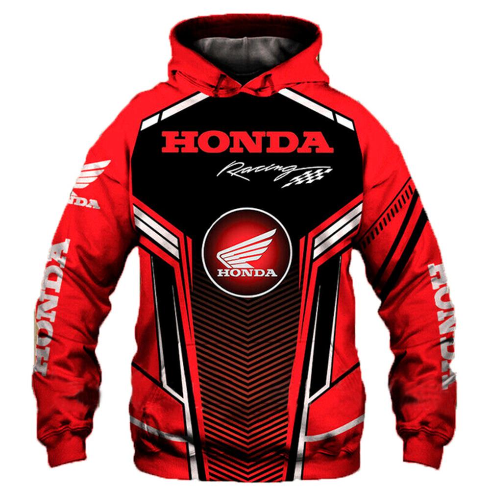 Sudadera con capucha Honda para hombre, sudadera con estampado 3D para motocicleta, moda para deportes al aire libre, 2XL