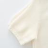 Northern Deer Gentle Cloud White Cotton Triacetate Short Sleeve Knitwear - Early Spring 2025 Temperament Texture