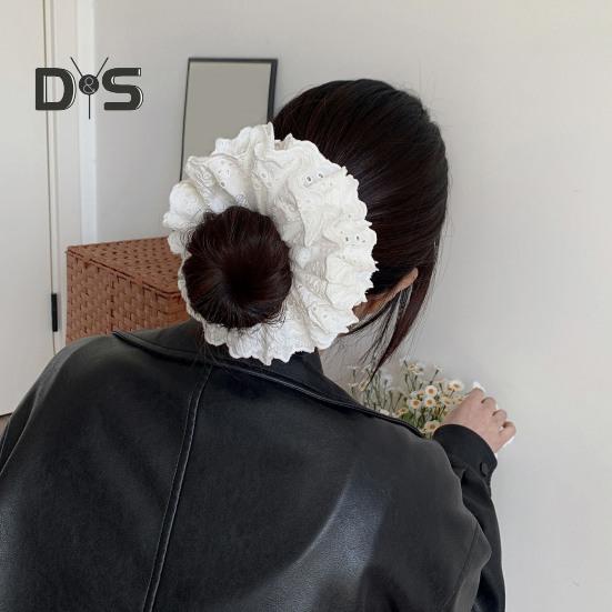 Damska Opaska do Włosów Czterowarstwowa Koronkowa Ozdoba Duża Opaska Jednolity Kolor Styl Francuski Gumka do Włosów Akcesoria do Włosów