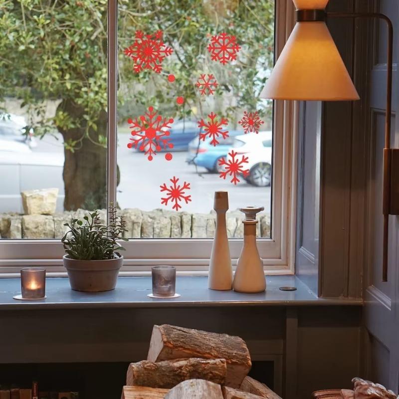 Festive Snowflake Wall Stickers Christmas Decoration for DIY Home Projects Ideal for Living Room Decor Holiday Enhancements