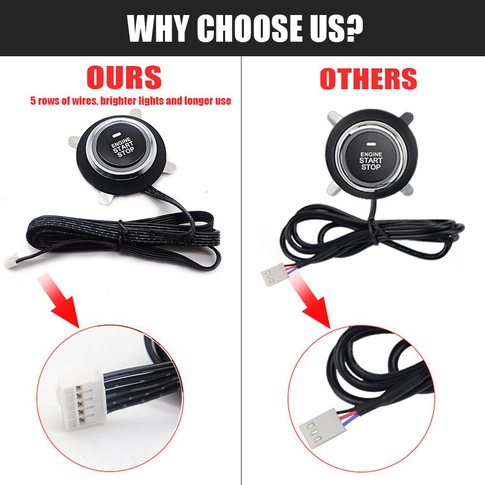 Remote Start Kit Universal Smartphone Control One-button Start Push Systems Car Start Stop Keyless Entry System