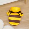 1PC Pet Clothing Creative Fleece Material Funny Pet Sweatshirt Stylish Pet Apparel Bee Design Cat Lovers Yellow
