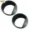 2PCS For 07-16 Jeep Wrangler JK Black Bezels Front Light Headlight Trim Cover