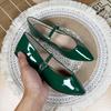 Fashion Flat Shoes for Women Spring and Autumn Shallow 2025 New Patent Leather Women's Shoes Pointed Mary Jane Retro Plus Size Flat Shoe