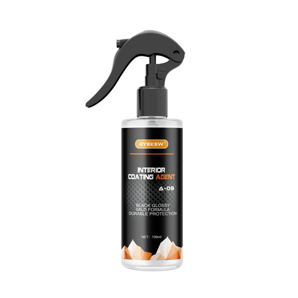 Ryekew Car Interior Plastic & Leather Cleaner - Wash-Free Console Restorer.