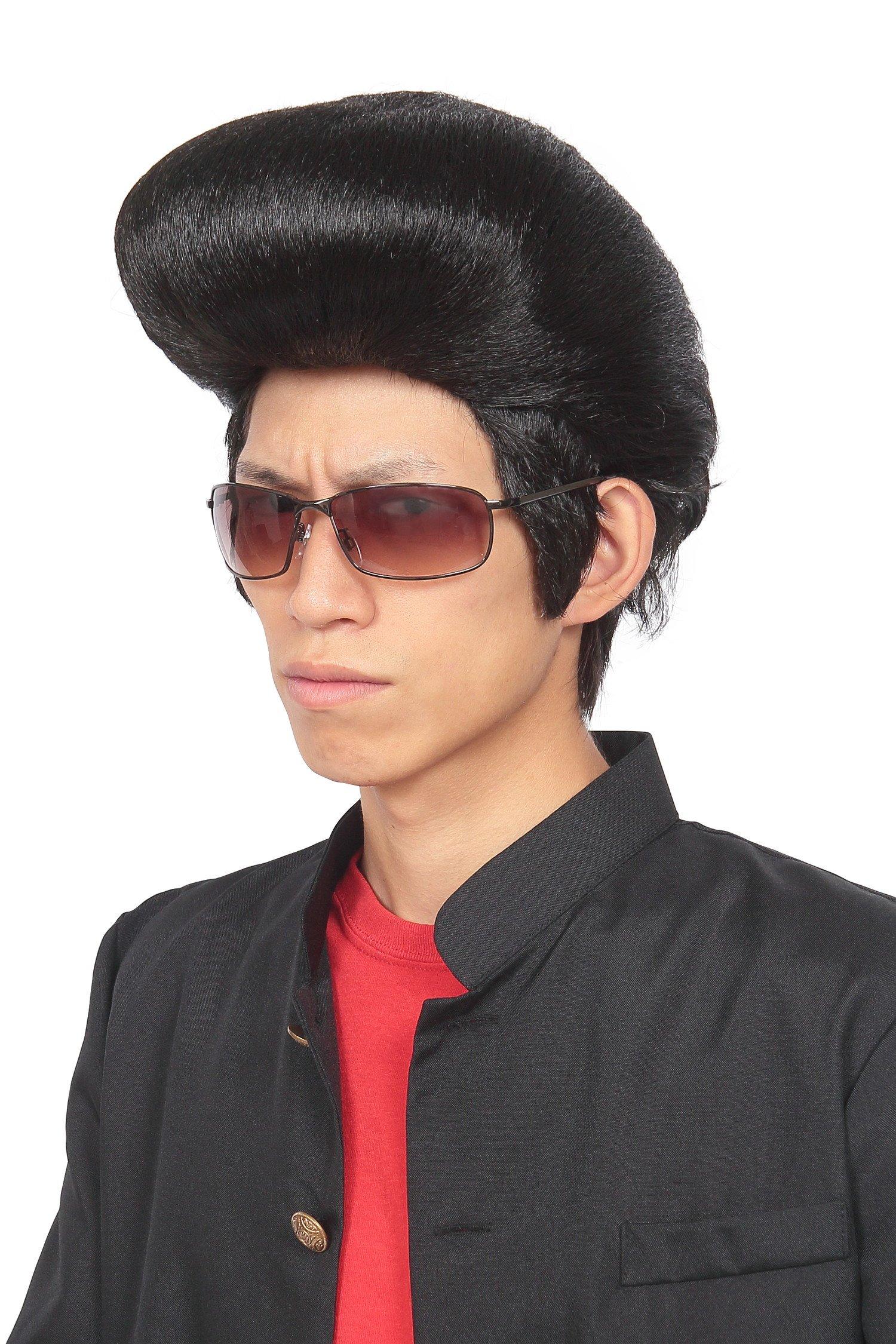 Clearstone Katsu Land Cosplay Halloween Wig Spiky Pompadour Unisex Black