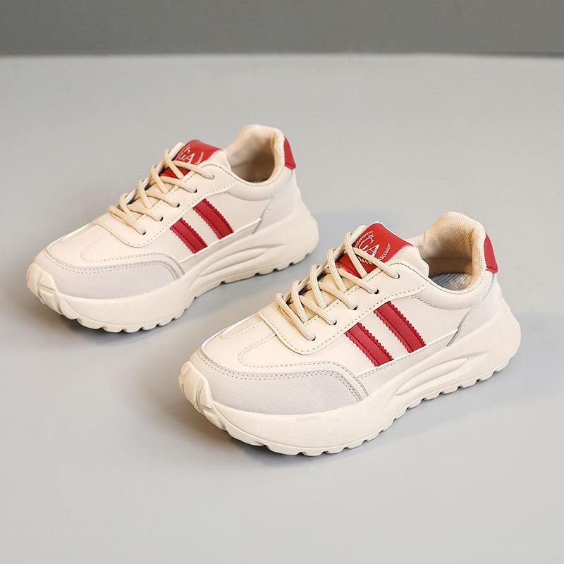 

HY6161 маленькие белые туфли женские модные туфли лето и осень дышащие женские туфли универсальные студенческие туфли повседневные спортивные туфли на платформе 40 красный