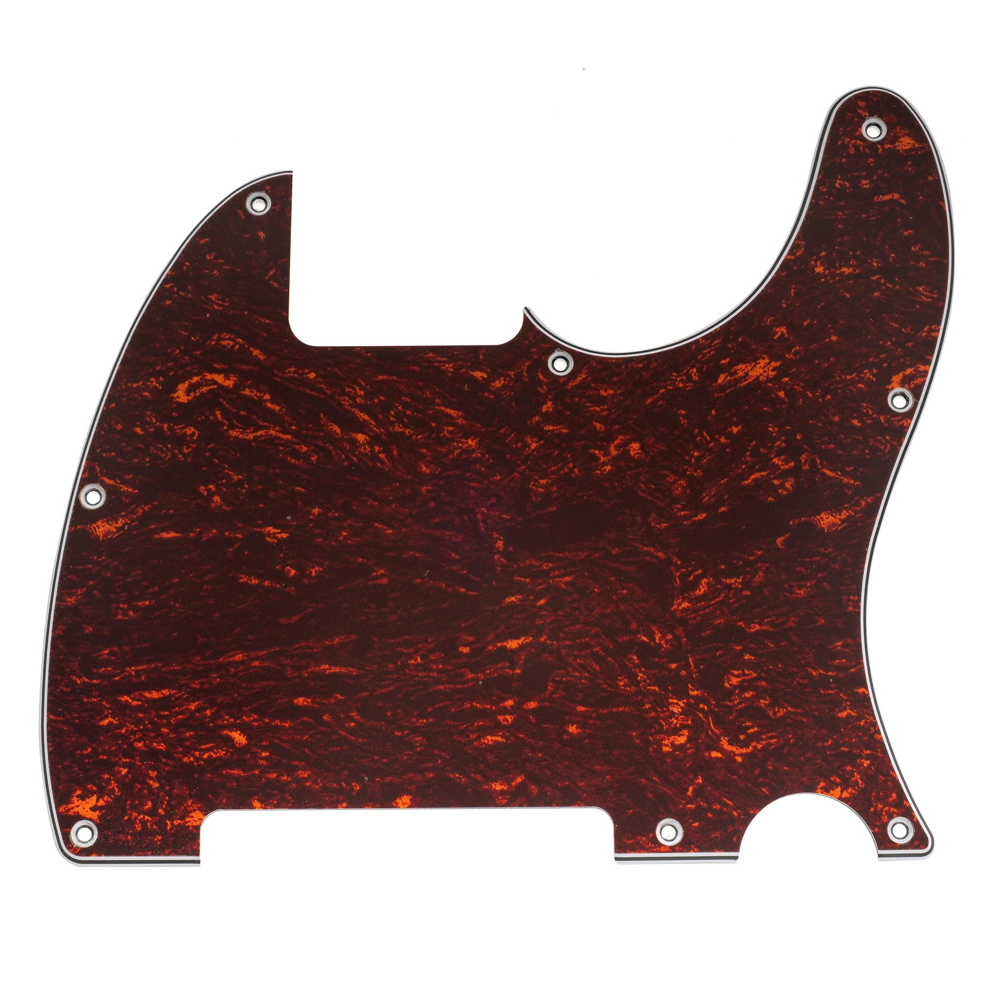 Musiclily Pro 8-отверстий гитарные пикгарды для Squier Sonic Esquire H Электрогитар, Набор из 4 штук, Красная черепаховая расцветка