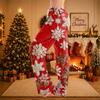 Kadın Yılbaşı Baskılı Pijama Pantolonu - Uyku ve Günlük Tatil Giyimi İçin