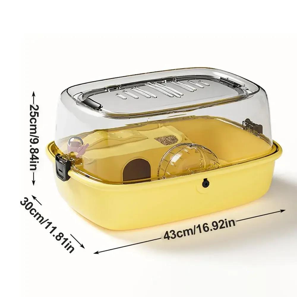 

Extra Large Full View Hamster Cage Transparent Double Layer Villa Breathable Large Space Nesting Box For Silk Bears Hamsters