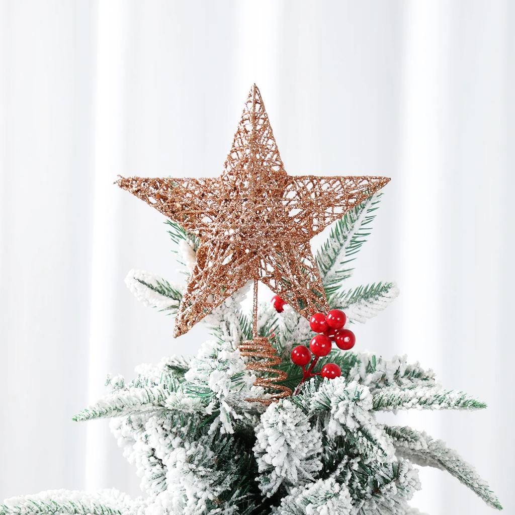 Christmas Tree Top Star Merry Christmas Decoration for Home 2026 Xmas Tree Star Ornaments Navidad Happy New Year Gift 2026