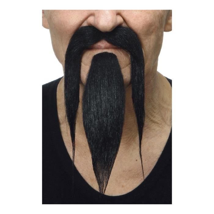 Accessoire de déguisement - Moustache avec pommeau noir - Multicolore - Taille unique - Mixte