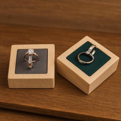 Ring Display Rack Wooden Jewelry Show Props Jewelry Display Wedding Ring Box  Women