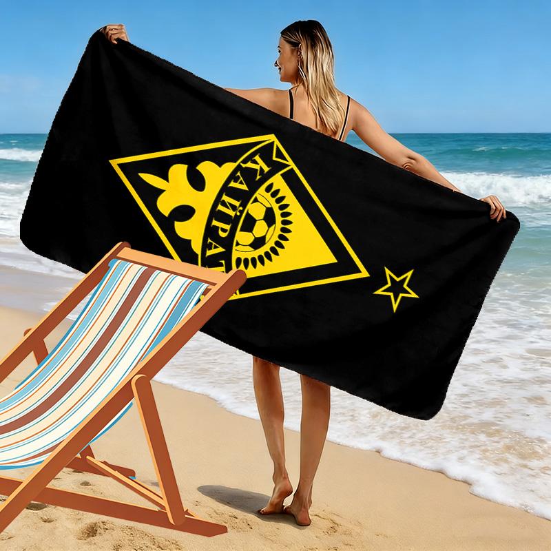 Kairat Almaty 2D Flat Print Beach Towel, Large Soft Quick Dry Towel for Beach Camping Swimming