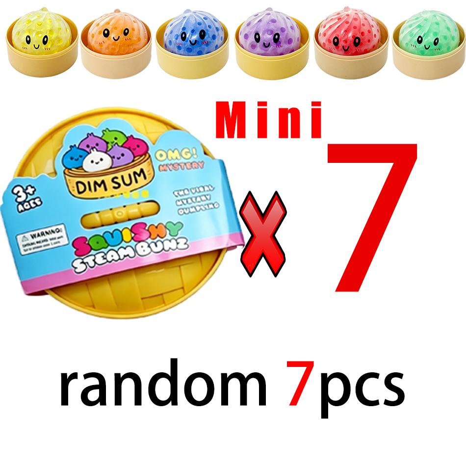 Mini Dumpling Squishy With Box Dumplings Sensory Steamer Soft Tpr Dough Ball For Decompression Fidget Toy Stress Relief Gift