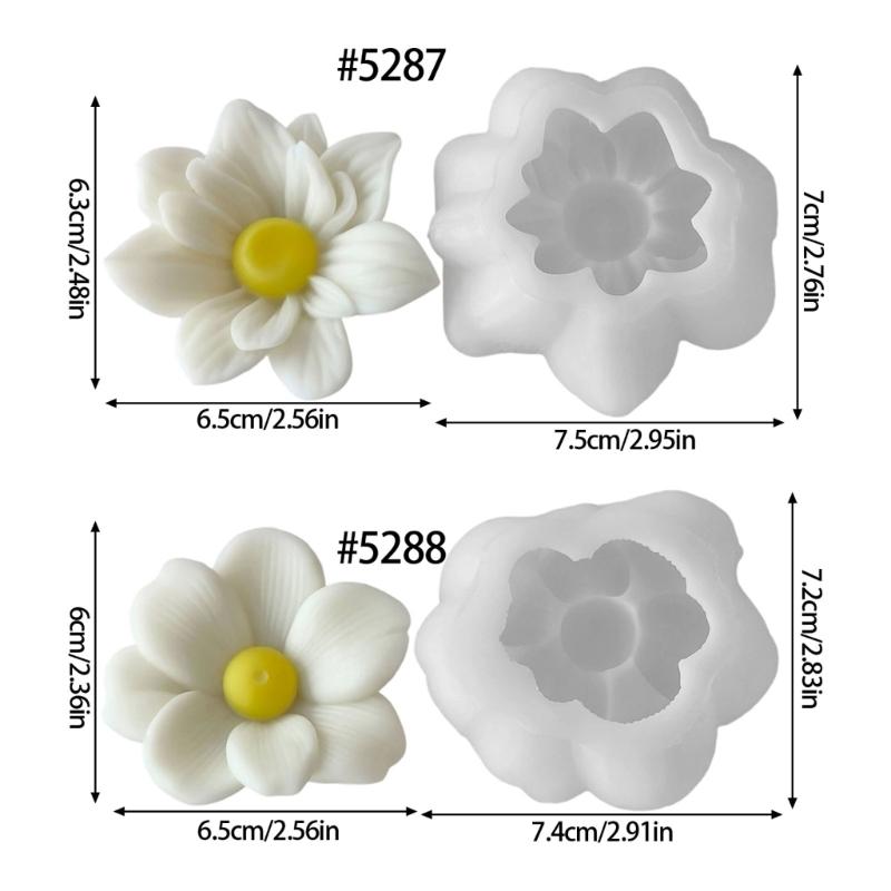 Flexible Silicone Mould for Handmade Floral Candle and Resin Craft