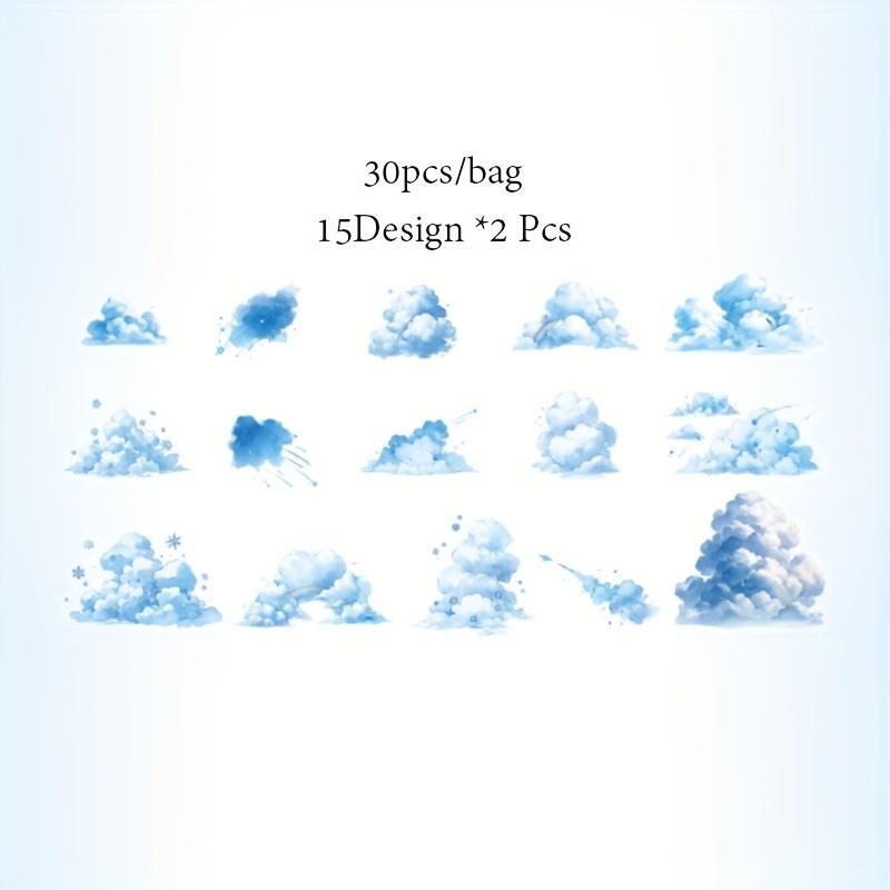 30Sheets/bag Pretty Clouds Theme PET Sticker DIY Handbook Creative Scrapbook Photo Frame Decoration For Phone Case Diary Cup