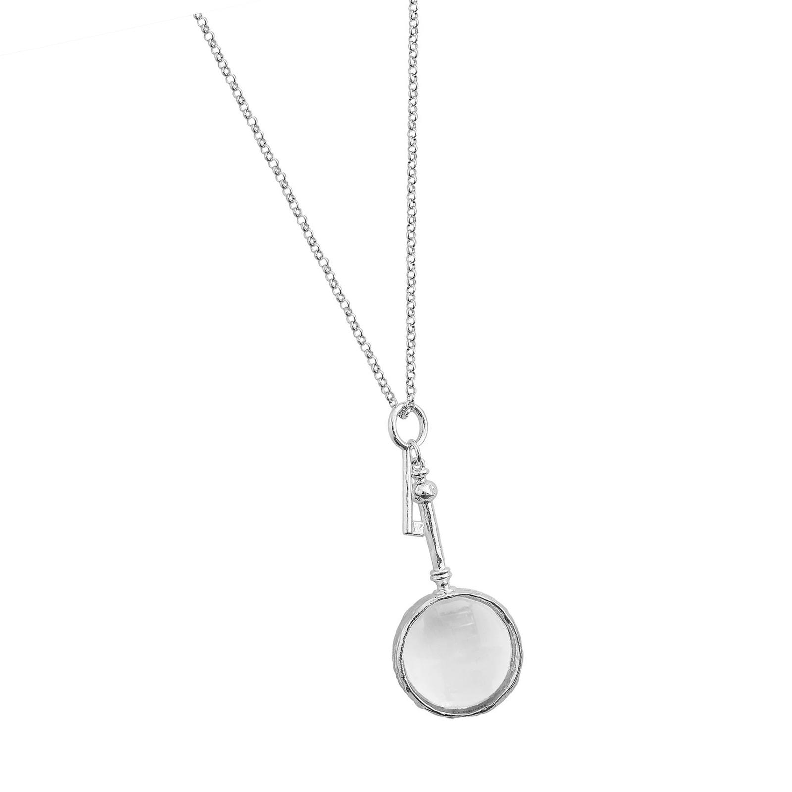

Multifuntional Magnifier Keychain Pendant Necklace Titanium Steel Adjustable Length Daily Wear Jewelry Reading Supplies 1