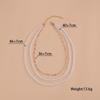 Simple trend pearl alloy chain multi-layer women's necklace accessories supply