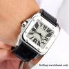 Cinturino per orologio Cartier Santos 100 20mm 23mm Uomo Donna Cinturini in pelle di vacchetta di alta qualità Fibbia pieghevole Cinturino in vera pelle