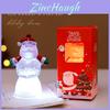 Weihnachtsmann Schneemann Blasenlicht Dekoration Aus Kunststoff Für Feiertagsfestivitäten