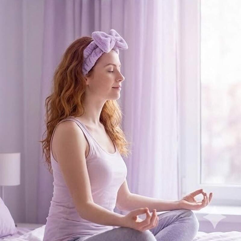Cute soft ribbon wash hairband for women
