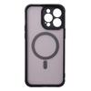 MagSafe Case for iPhone 15 Pro Max, Hybrid Matte Lens Pro, Black + Screen Protector
