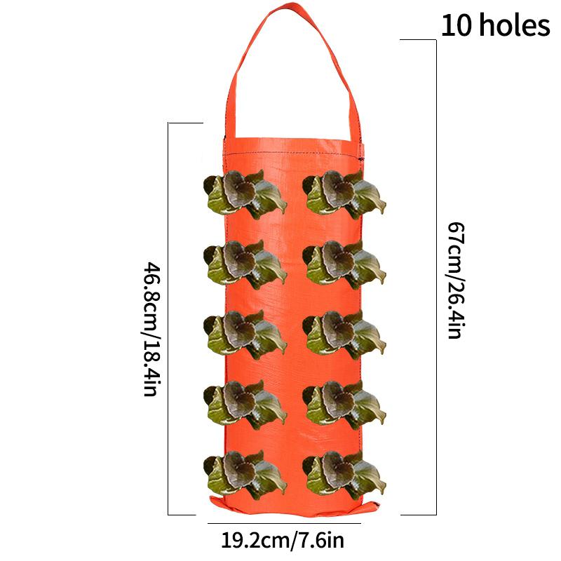 Erdbeer-Pflanztasche Hängende Pflanztaschen Garten-Anzuchttasche Gartenbedarf Gemüse Obst Pflanztopf