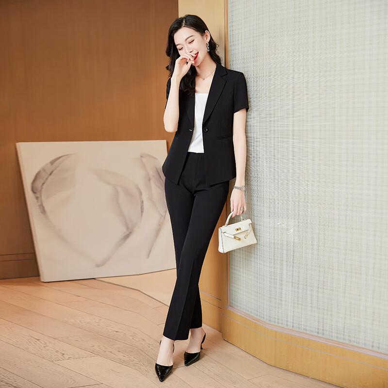 Women's Short Sleeve Professional Blazer Suit