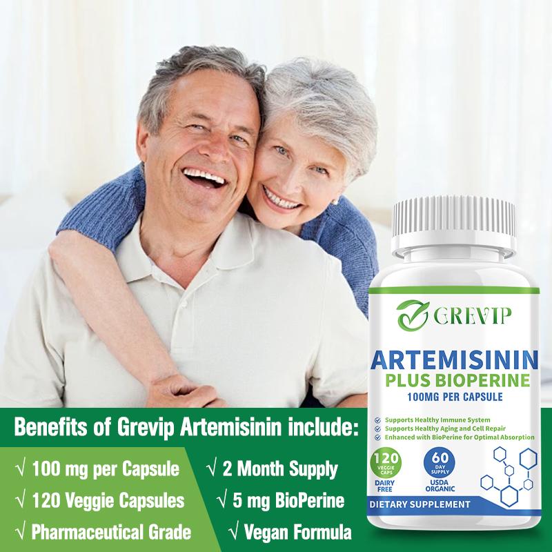 Bevat artemisinine-extract, 100 mg, versterkt het immuunsysteem, geschikt voor volwassenen, veganistisch.