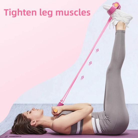 Sit-up Pedal Puller Resistance Band with Handle Multifunction 4/6-Tube Elastic Yoga Pull Rope Men Women Pedal Tensioner Exerciser Workout Equipment