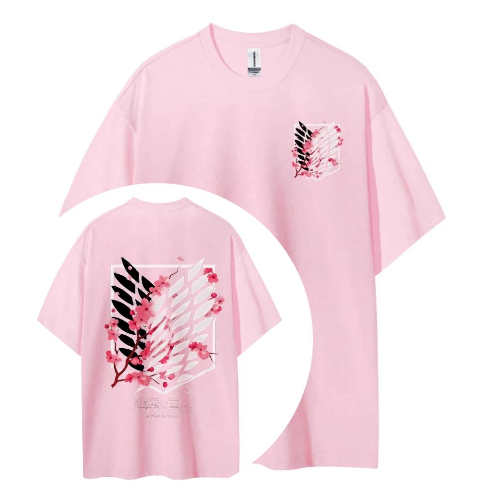 Attack On Titan Cotton Unisex Round Neck Anime TShirt Mens and Womens Summer Fashion High Quality Breathable Street TShirt